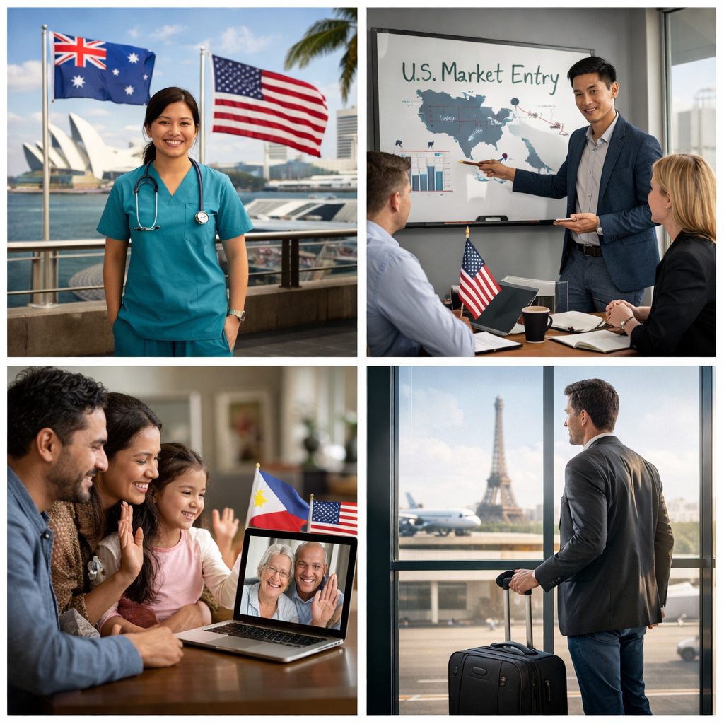 photographic A growing portion of our work now involves individuals managing careers across multiple countriesThese include nurses working between Aus